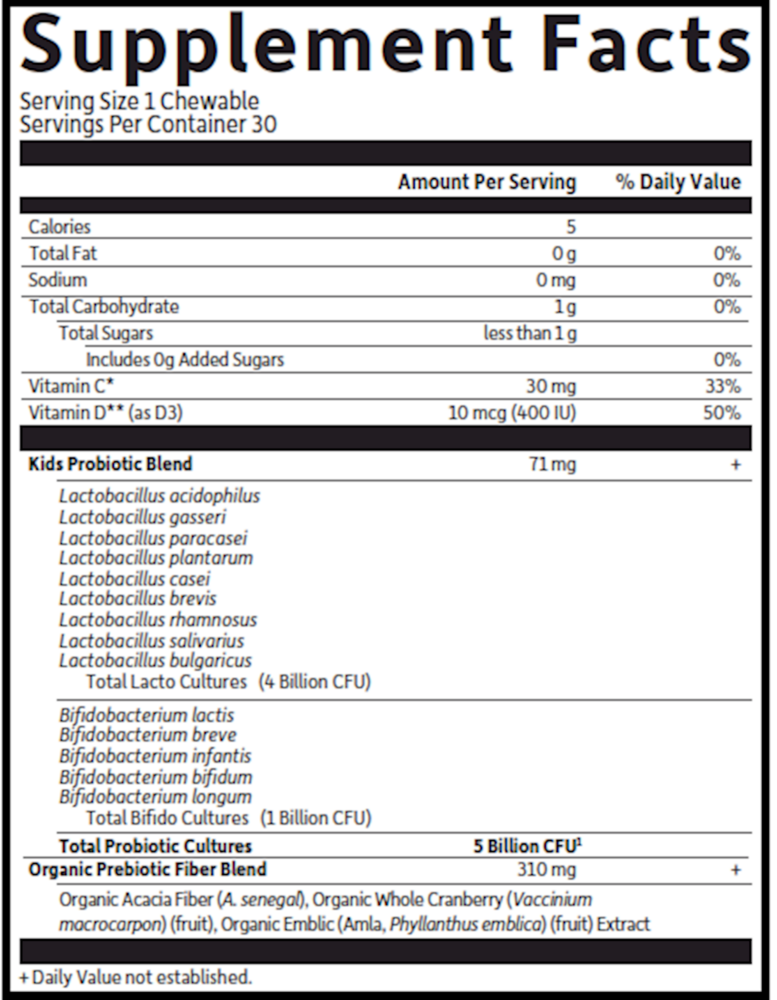Product image for Organic Kids Probiotics Strawberry Banan.