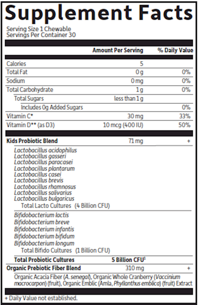 Product image for Organic Kids Probiotics WM.
