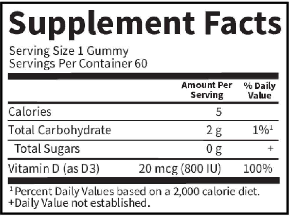 Product image for Kids Vitamin D3 Gummies.