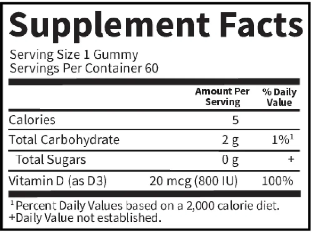 Product image for Kids Vitamin D3 Gummies.