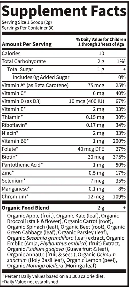 Product image for Kids Multivitamin Powder.
