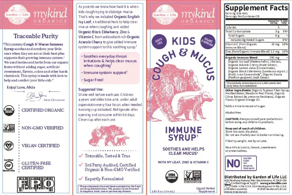 Product image for myKind Kids Cough &amp; Mucus Immune.