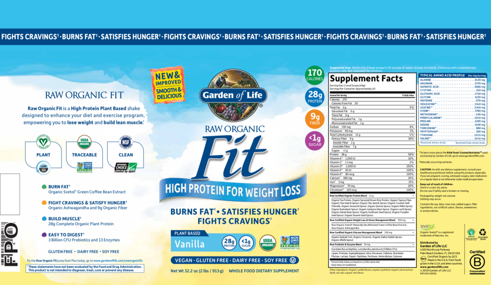 Product image for Raw Organic Fit Vanilla.