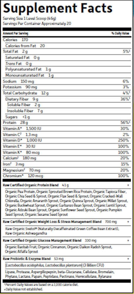 Product image for Raw Organic Fit Vanilla.