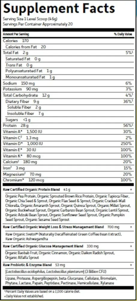 Product image for Raw Organic Fit Vanilla.