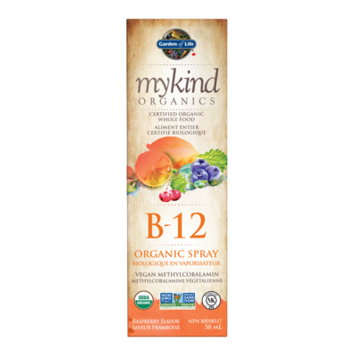 mykind Organics - Vitamin B-12 Organic Spray - Raspberry 58 Milliliters