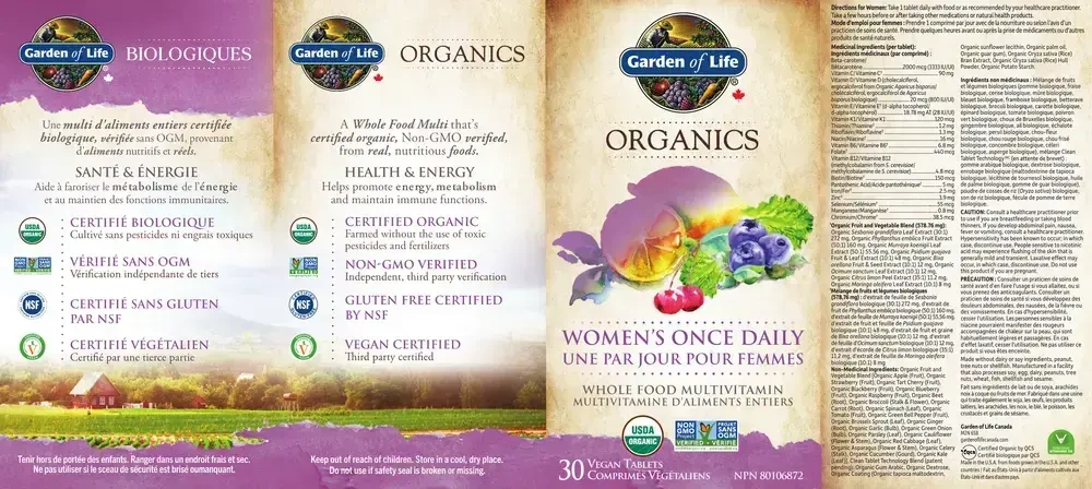 Product image for mykind Organics - Women's Once Daily Multi.