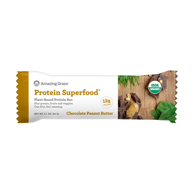 Chocolate Protein Peanut Green SuperFood Bars 1 bar