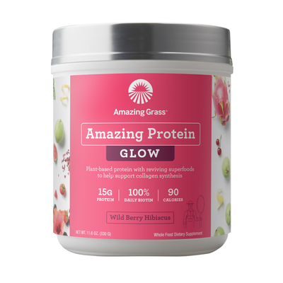 Amazing Protein Glow Wild Berry Hibiscus 11.6 Ounces