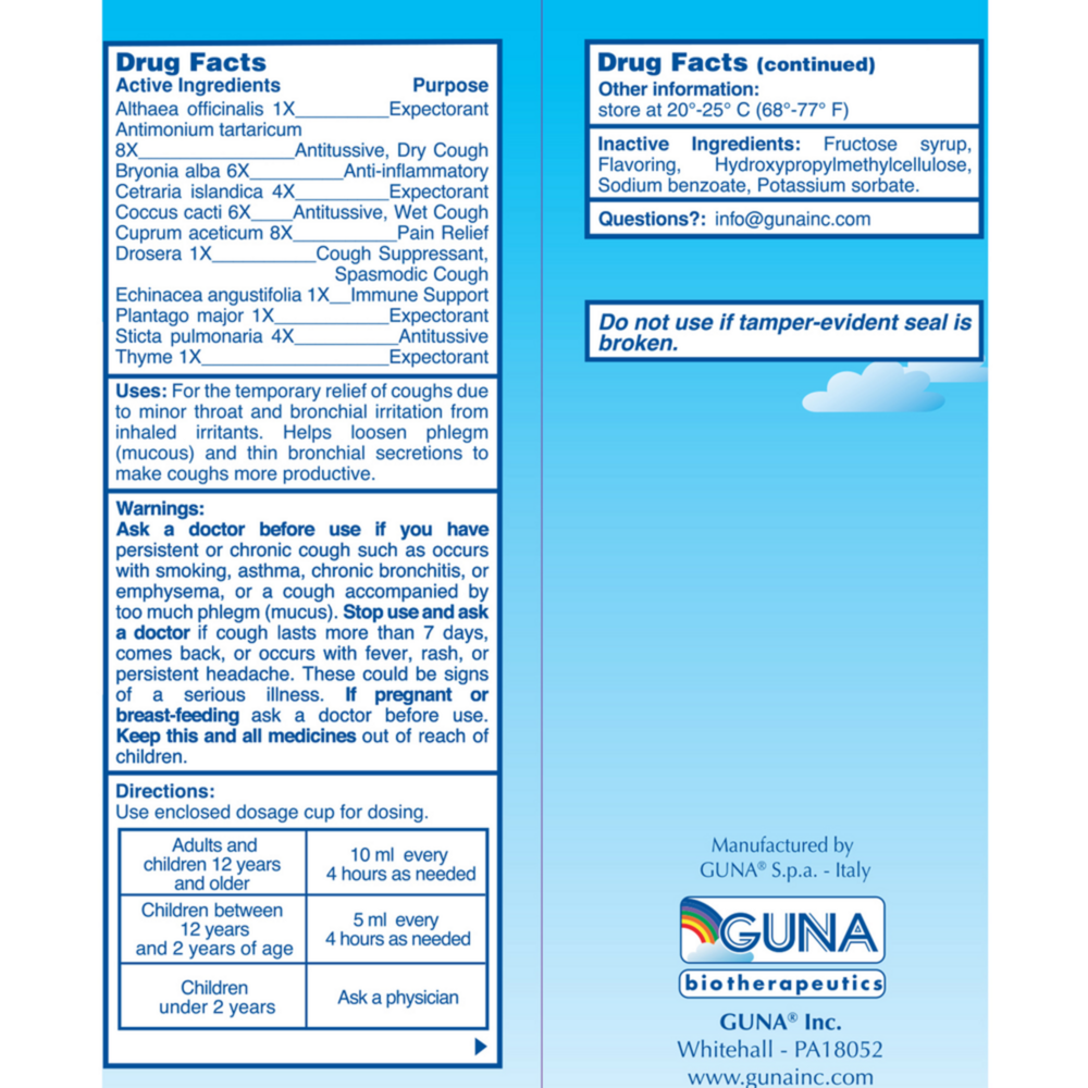 Product image for Guna-Cough Syrup.