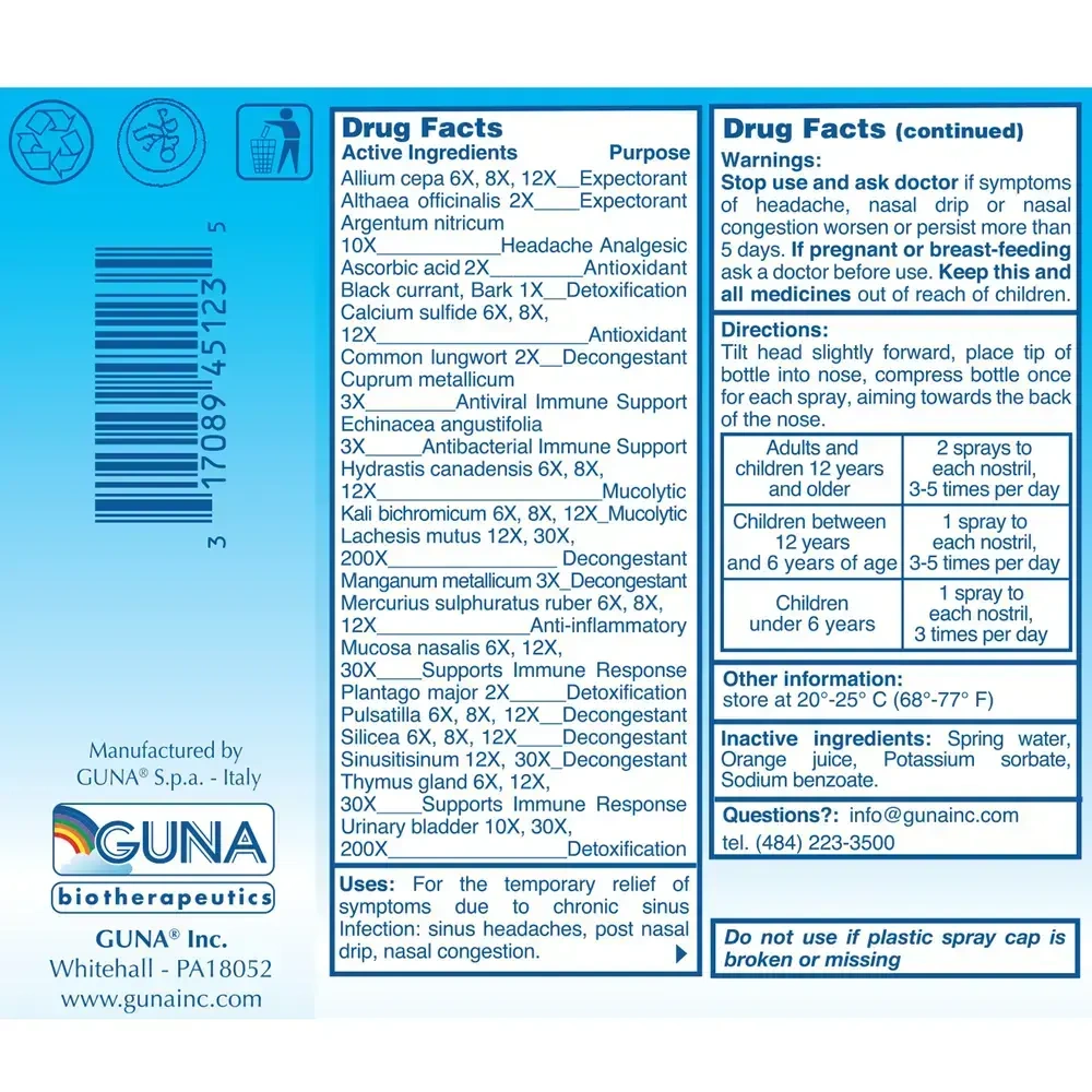 Product image for Guna-Sinus Nose Spray.