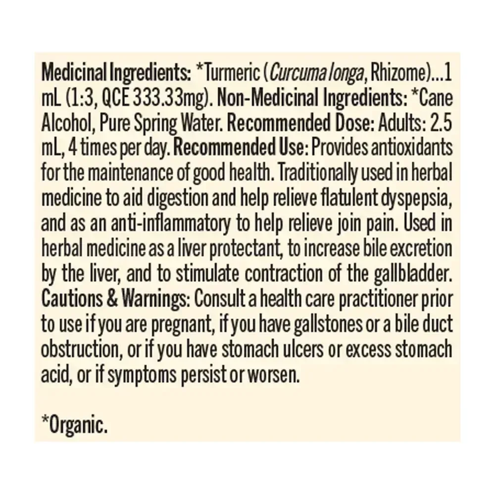 Product image for Turmeric Root Tincture.