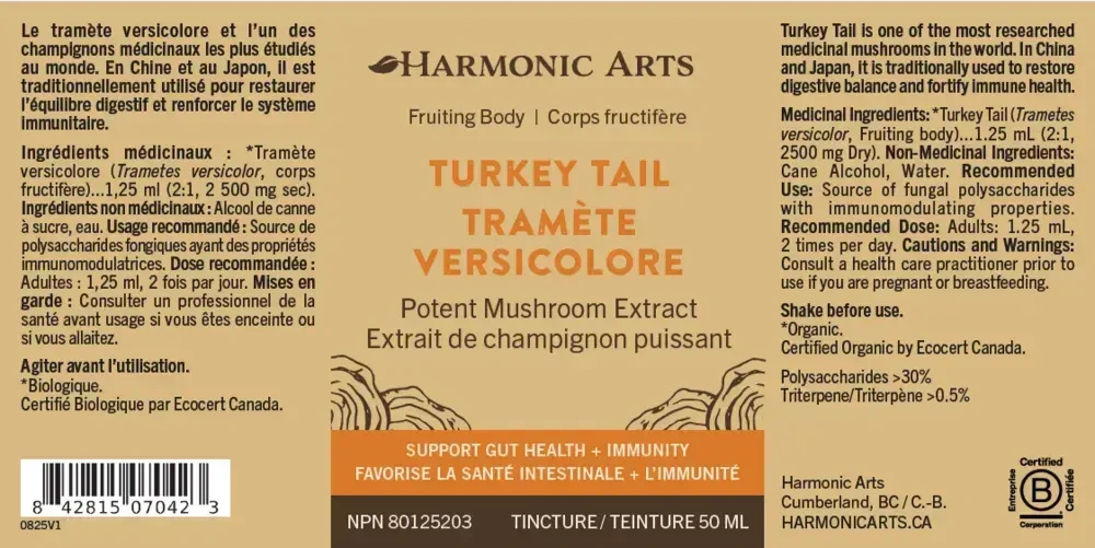 Product image for Turkey Tail Mushroom Tincture.