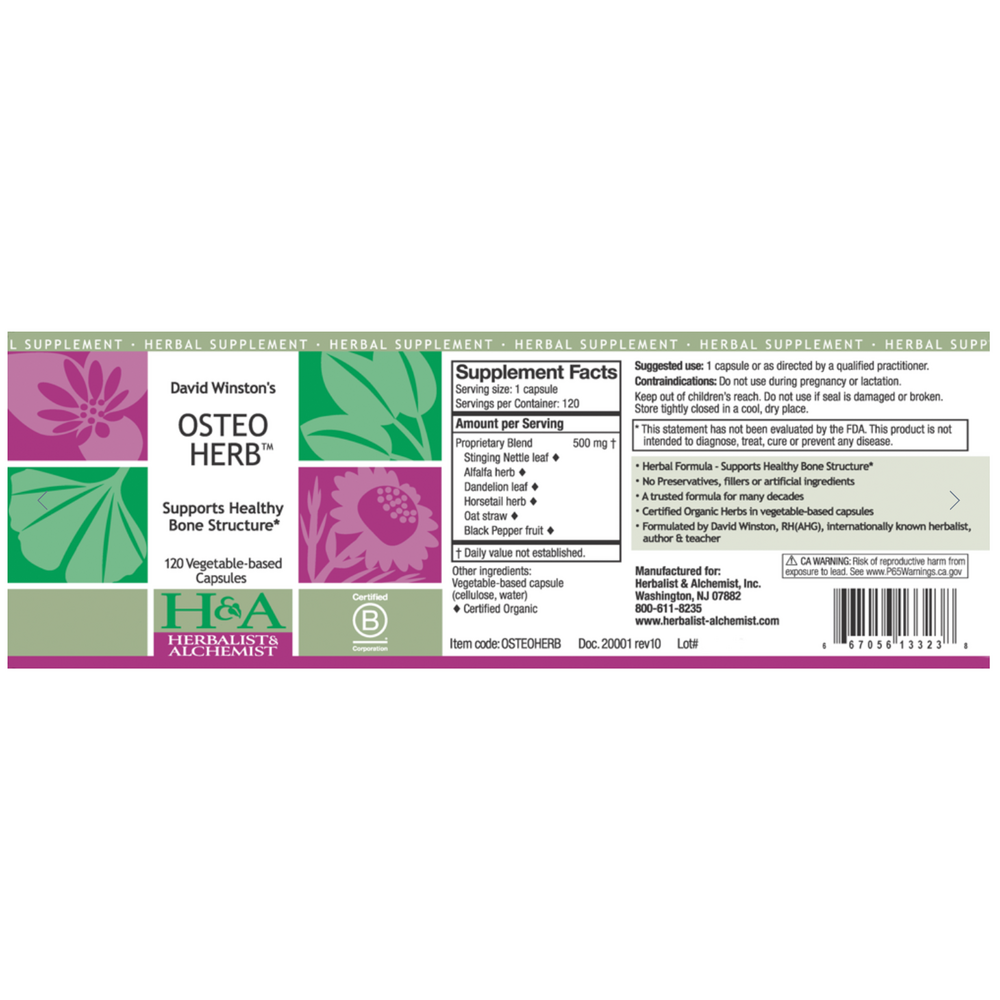 Product image for OsteoHerb Capsules.