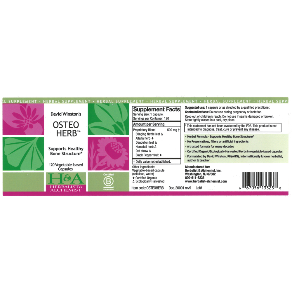 Product image for OsteoHerb Capsules.