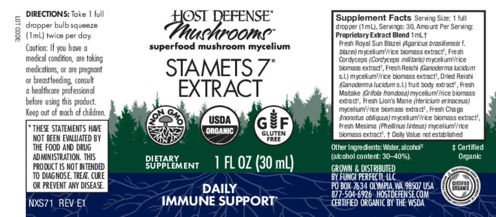 Product image for Stamets 7 Extract.