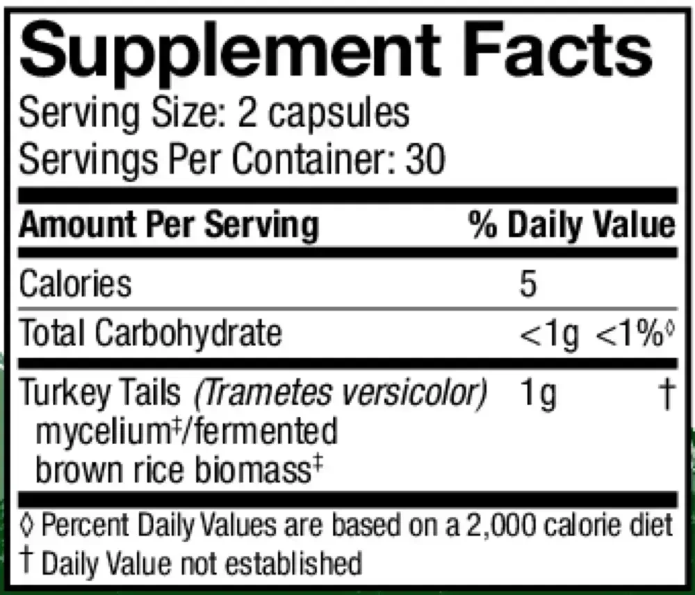 Product image for Turkey Tail Capsules.