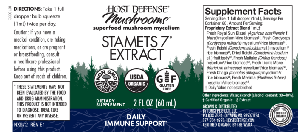 Product image for Stamets 7 Extract.