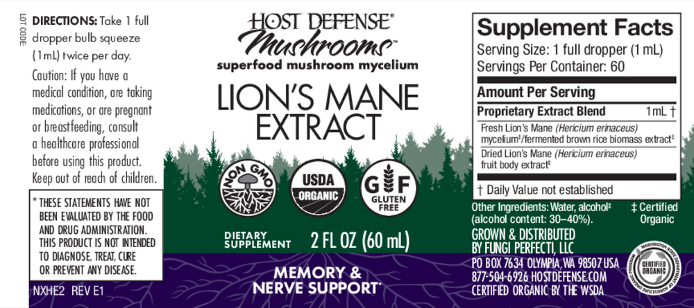 Product image for Lion's Mane Extract.