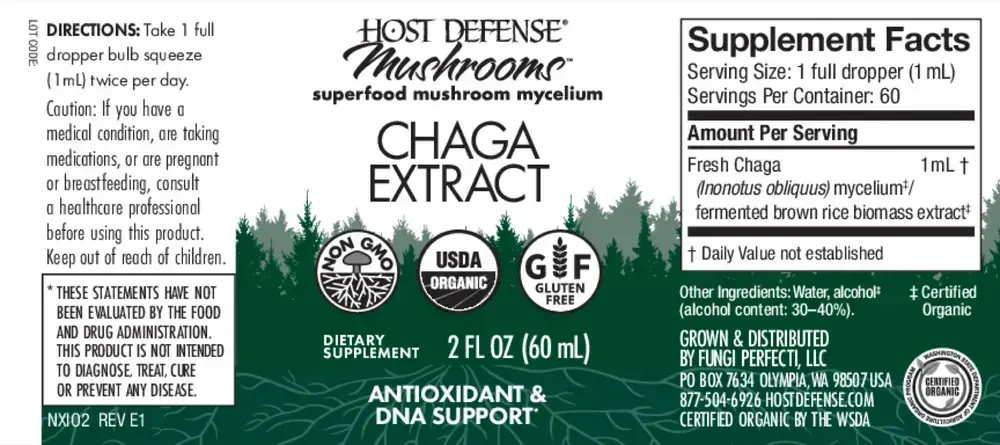 Product image for Chaga Extract (Inonotus obliquus).