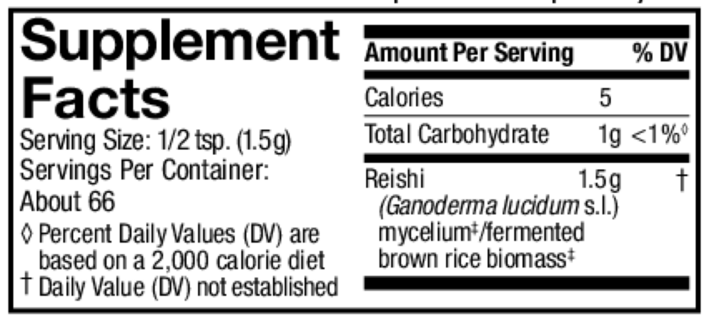 Product image for Reishi Mushroom Mycelium Powder.