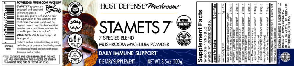 Product image for Organic Stamets 7 Powder.