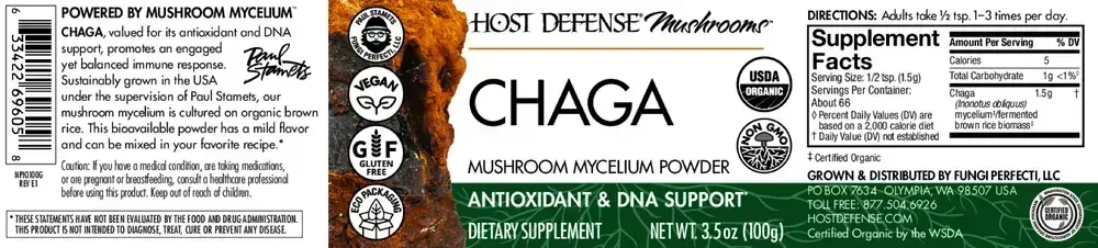 Product image for Chaga Mushroom Mycelium Powder.