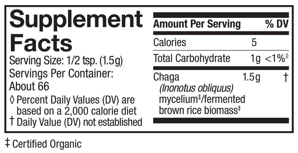 Product image for Chaga Mushroom Mycelium Powder.