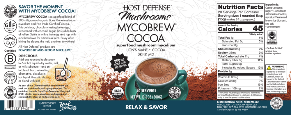 Product image for MycoBrew® Cocoa  -  bulk powder canister.