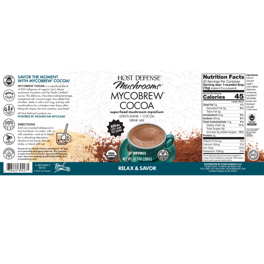 Product image for MycoBrew® Cocoa  -  bulk powder canister.