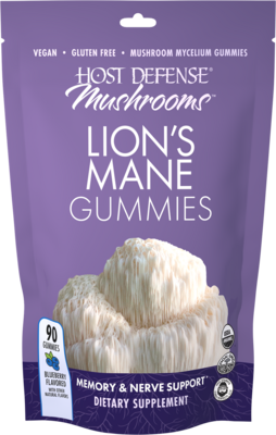 Host Defense Mushrooms Lion's Mane Gummies (Blueberry) 90 gummies