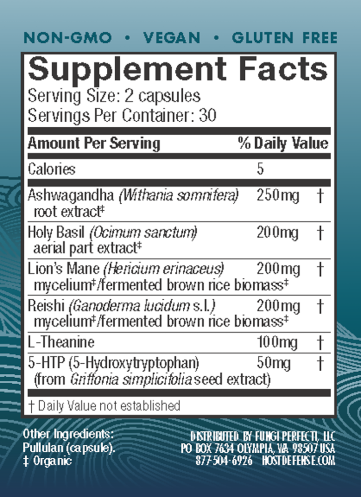 Product image for Host Defense Mushrooms MycoBenefits Mood Capsules.