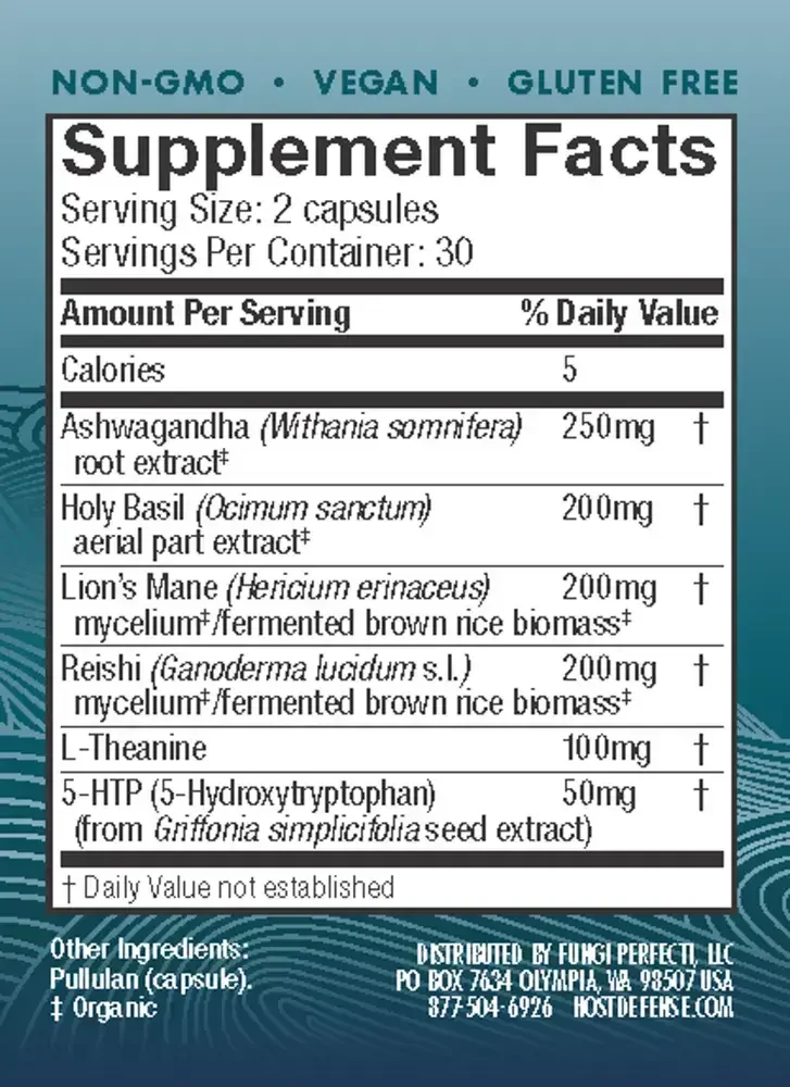 Product image for Host Defense Mushrooms MycoBenefits Mood Capsules.