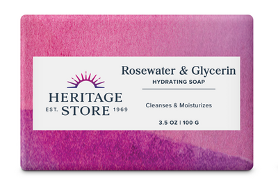 Rosewater & Glycerin Soap Rose 3.5 Ounces