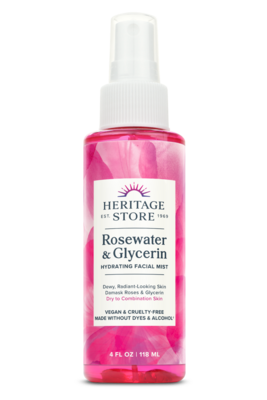Rosewater & Glycerin w/atomizer spray 4 Ounces