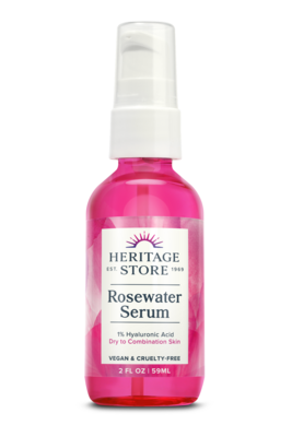 Rosewater Serum with 1% HA Drops 2 ounces
