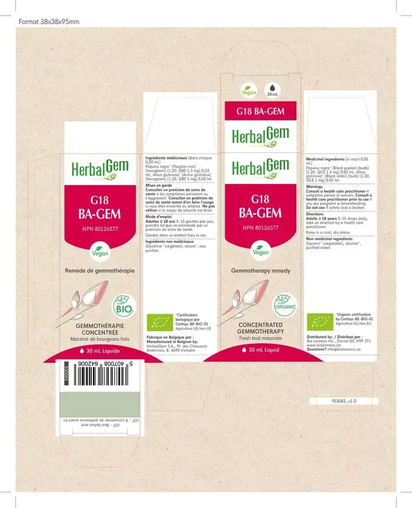 Product image for G18 Bac-Gem (Organic).