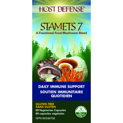Host Defense Stamets 7 Multi Mushroom Daily Immune Support Capsules 60 capsules