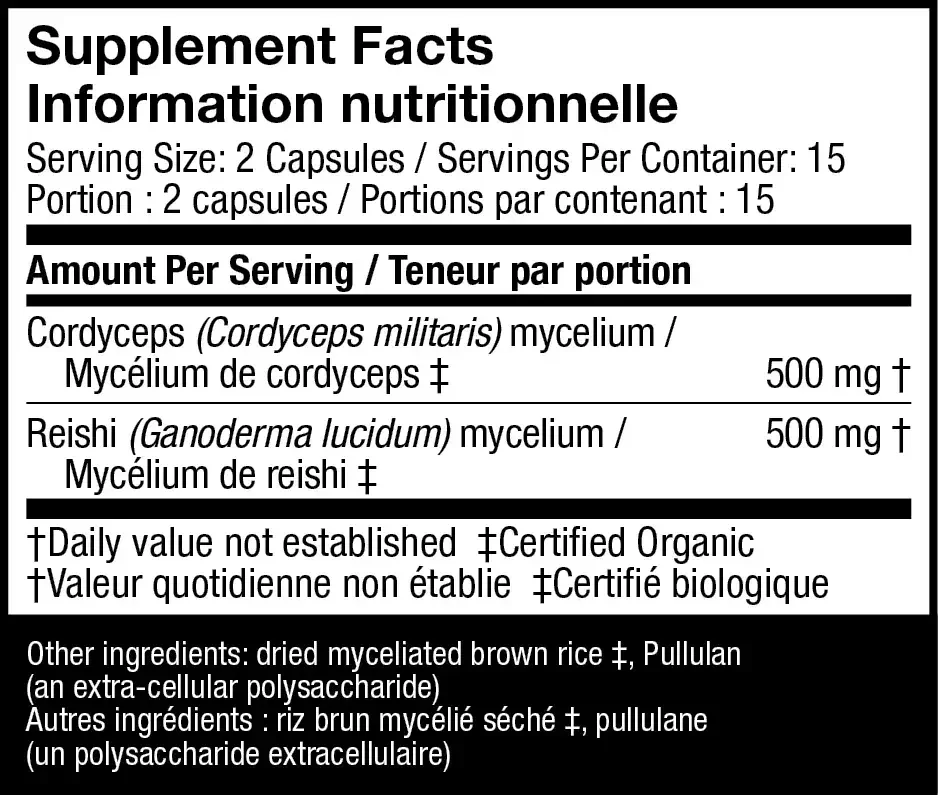Product image for Cordychi Capsules (Reishi &amp; Cordyceps).