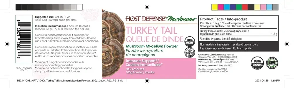 Product image for Turkey Tail Mushroom Mycelium Powder.