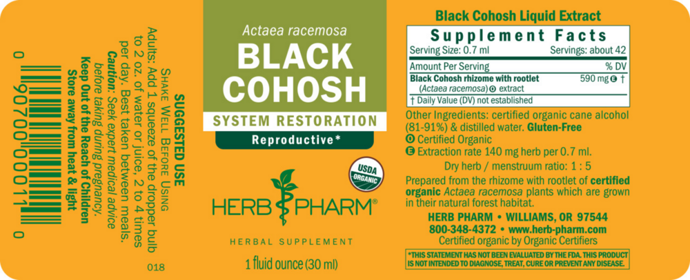 Product image for Black Cohosh.