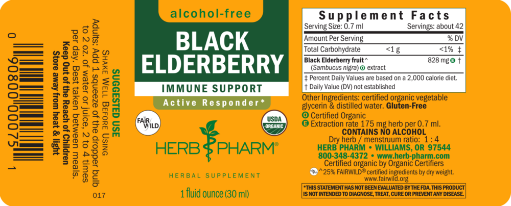 Product image for Black Elderberry Glycerite.