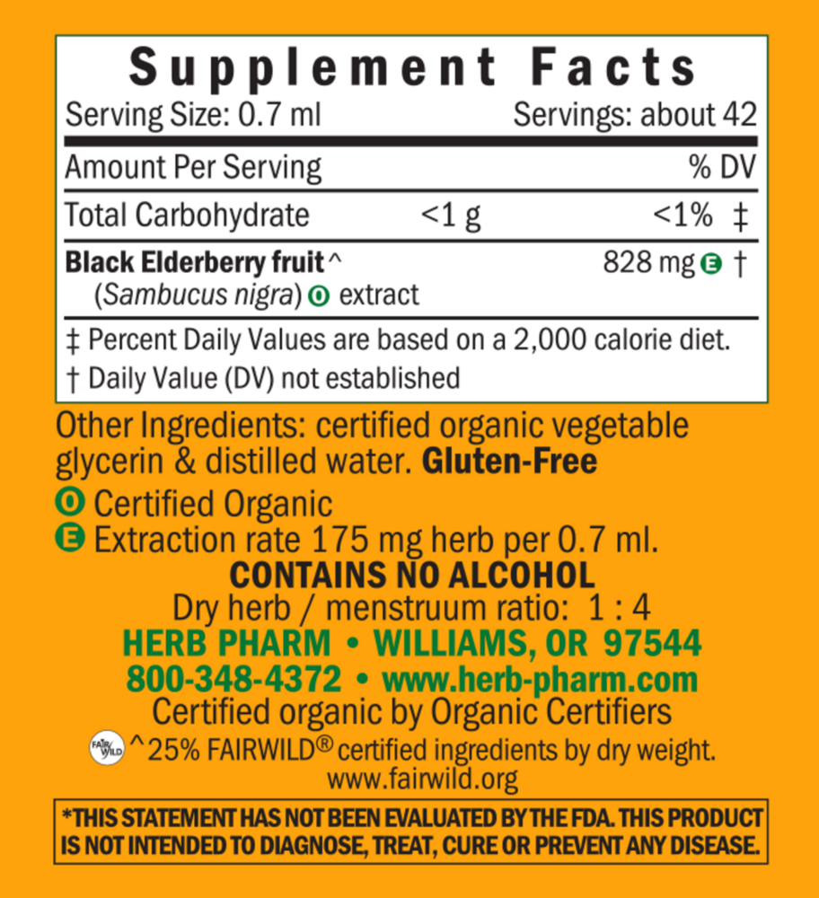 Product image for Black Elderberry Glycerite.