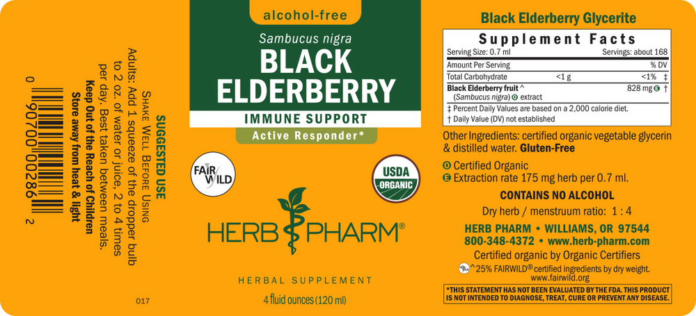 Product image for Black Elderberry Glycerite.