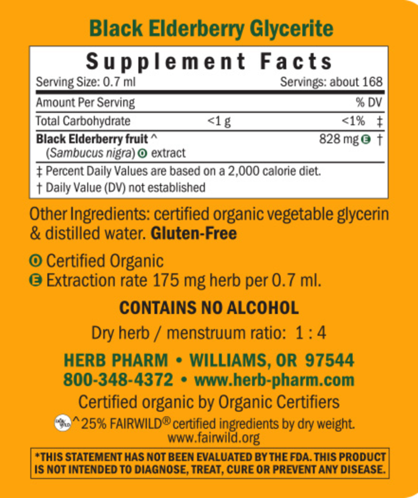 Product image for Black Elderberry Glycerite.