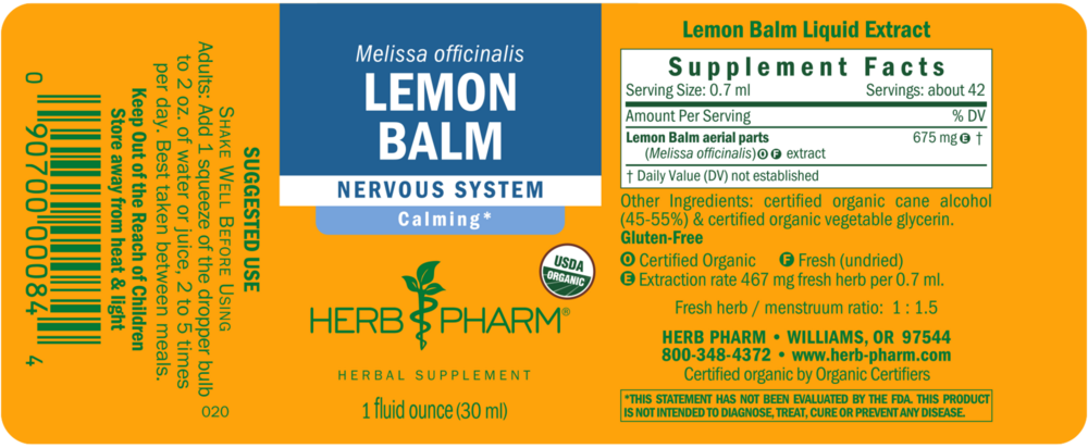 Product image for Lemon Balm.