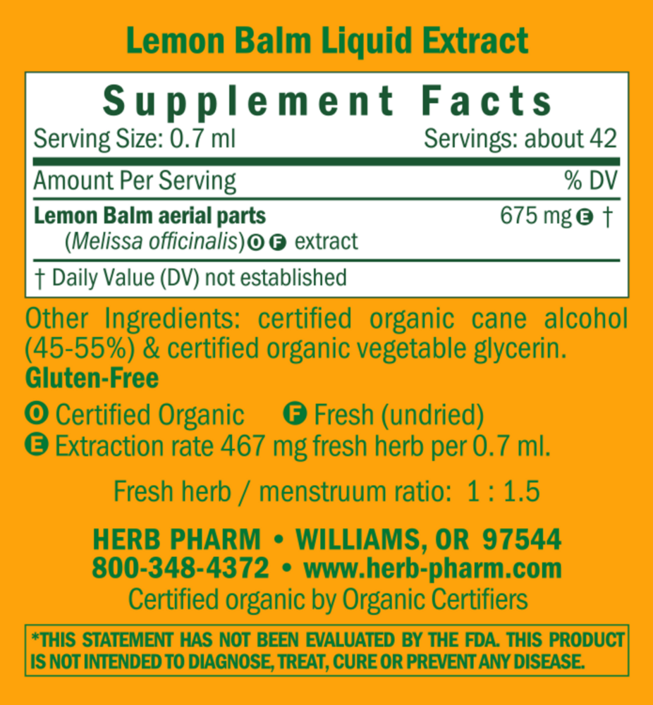 Product image for Lemon Balm.