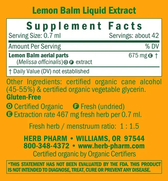 Product image for Lemon Balm.