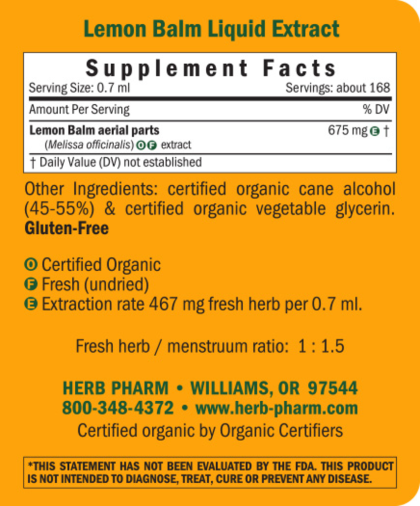 Product image for Lemon Balm.