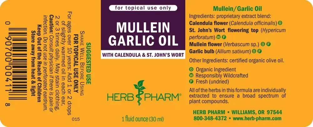 Product image for Mullein Garlic Oil.